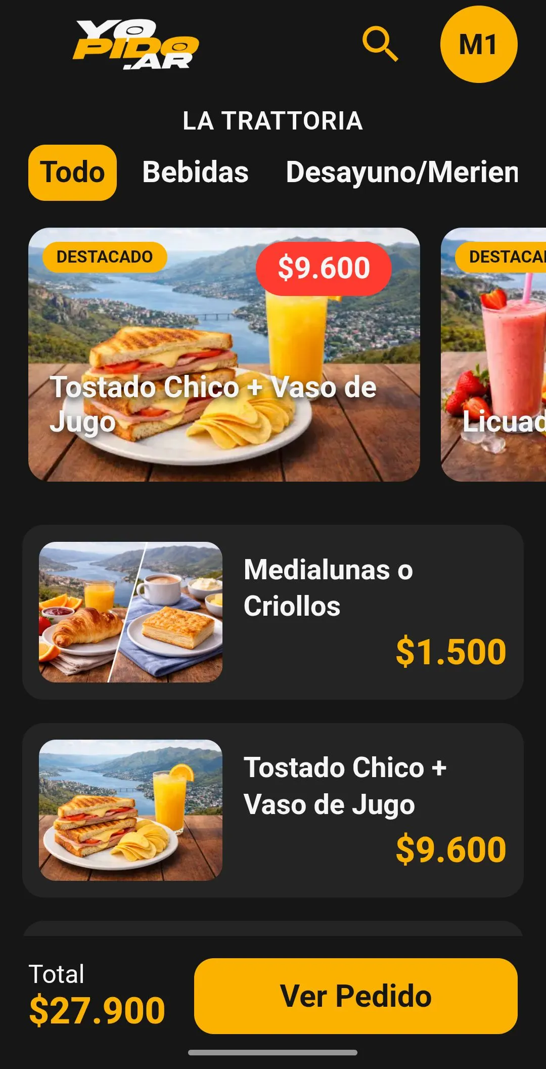 Pedidos cocina
